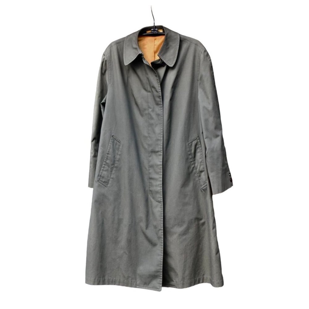 Vintage Women's Misty Harbor Olive Green Trench Coat M 6P